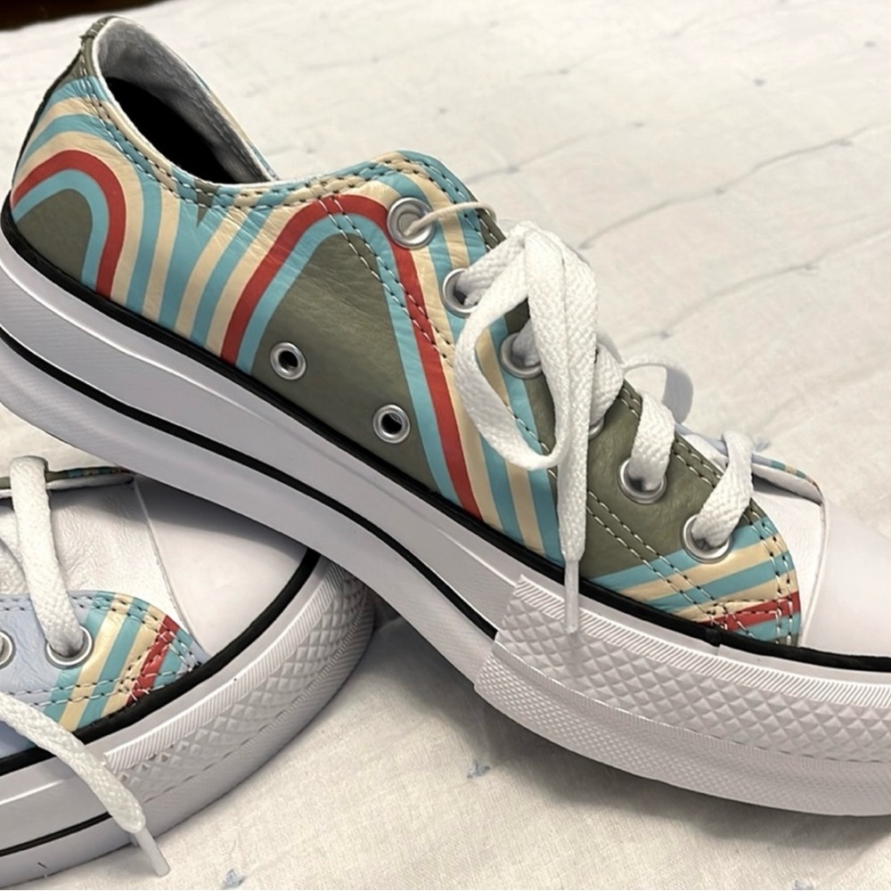 Converse Shoe All Star Sneakers Low Top Custom Platform Sz 7 New Comfort…